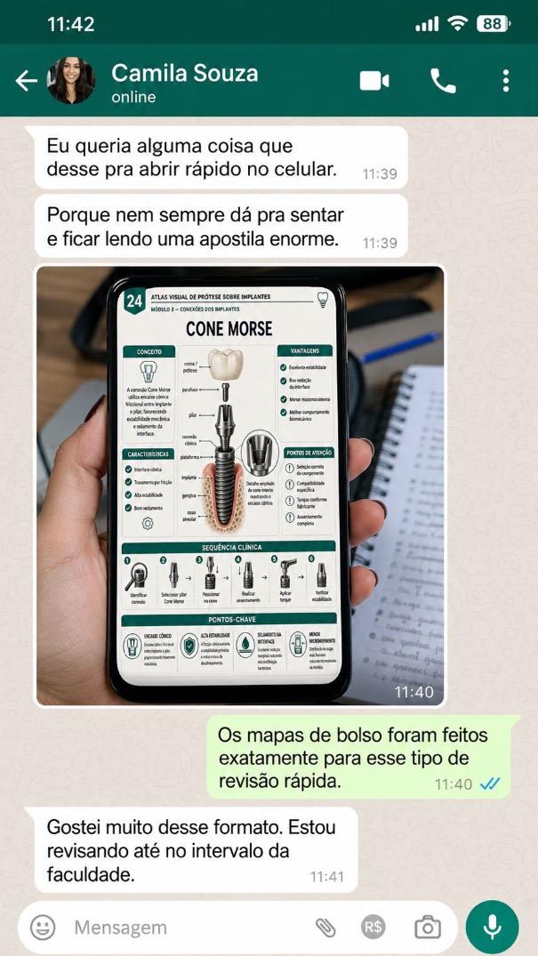 Depoimento sobre revisar os ATLAS de bolso pelo celular